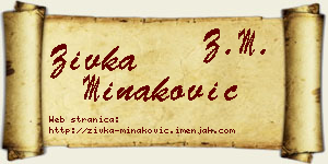 Živka Minaković vizit kartica